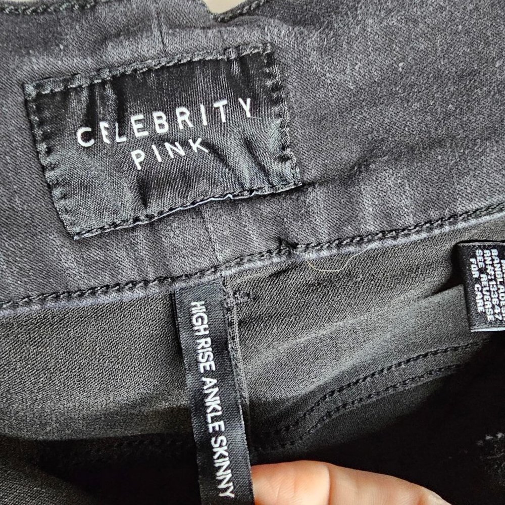 Celebrity Pink Black High Rise Jeans Size 18 - Picture 4 of 6